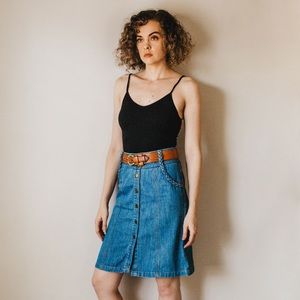 Y2K H&M High Waist Button Down Denim Skirt